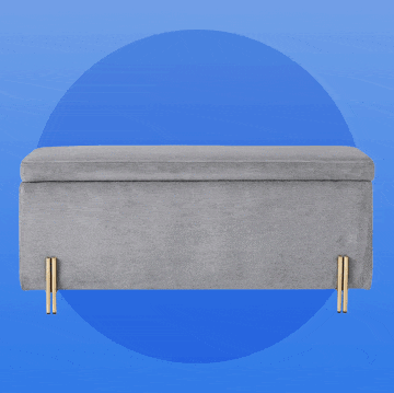gif showing the use of a grey bedroom bench gif showing the use of a grey bedroom bench