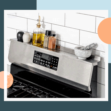 magnetic shelf on top of oven