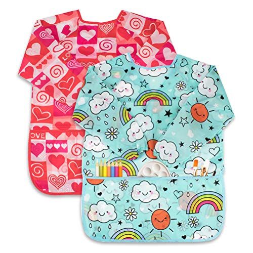 2 Pack Kids Art Smock Kids Painting Apron 