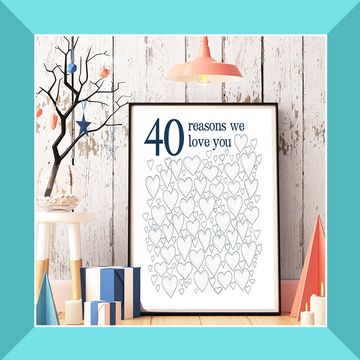 40 reasons we love you poster, happy birthday donuts