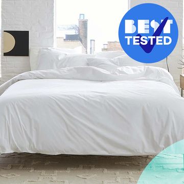 white brooklinen sheets on bed
